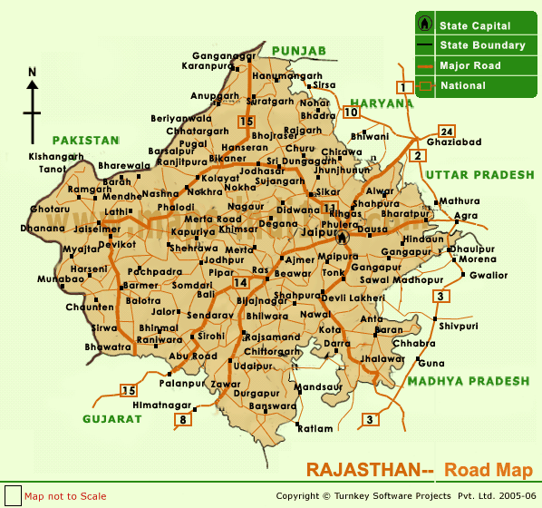 Rajasthan State Highway Map India Travel | Forum: Rajasthan - Rajasthan By Car Entry From Agra Exit To  Punjab